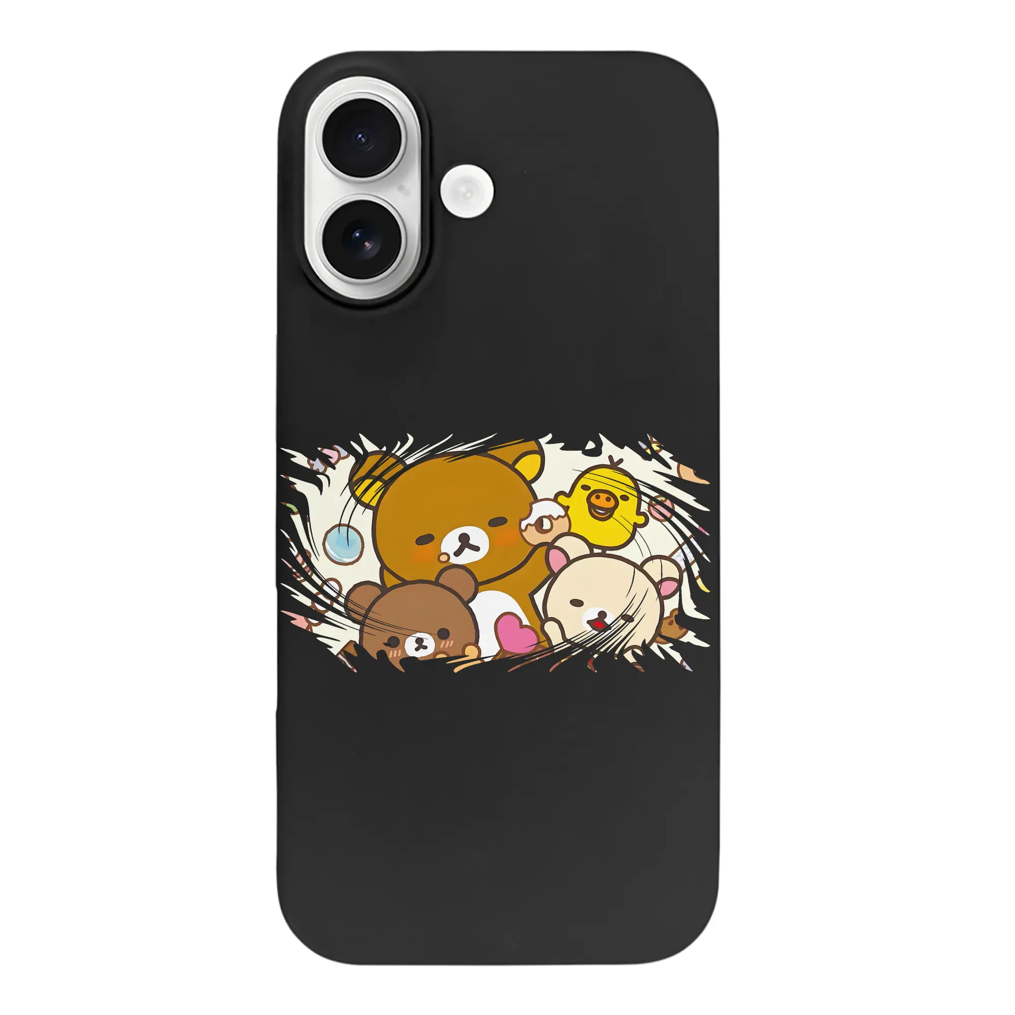リラックマ (Rilakkuma) グッズ リラックマ (Rilakkuma) - iPhone 17 シリーズ シリコンケース 薄型 耐衝撃 指紋防止 ソフトタッチカバー 精密フィット 傷防止 保護ケース iPhone 17/17 Air/17 Pro/17 Pro Max 対応